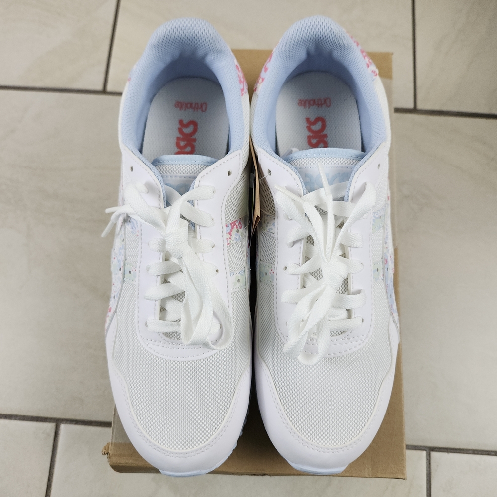 ASICS Women's Ortholite Tiger Runners White Papaya Pink Blue Athletic sneakers 9 - Picture 7 of 17